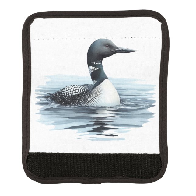 Wilderness Art Common Loon Bird Apron Luggage Handle Wrap (Front)