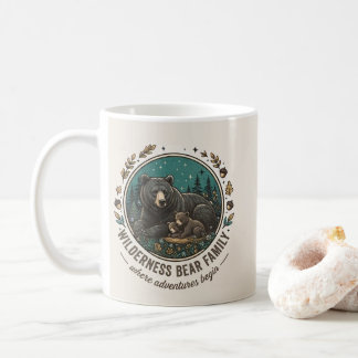 Wilderness Bear Family Mug – Retro Woodland Bear G