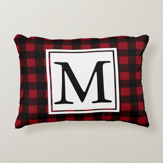 Wilderness Buffalo Check Lumberjack Plaid Accent Pillow (Front)