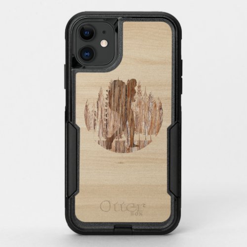 Wilderness Calls Hiker In Wood OtterBox Commuter iPhone 11 Case