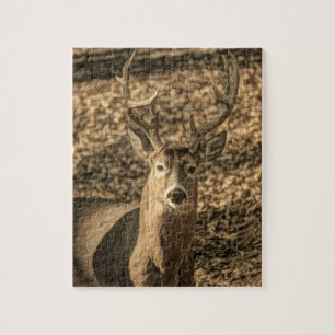 wilderness Camouflage outdoorsman whitetail deer Jigsaw Puzzle