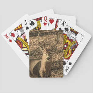 wilderness Camouflage outdoorsman whitetail deer Poker Cards