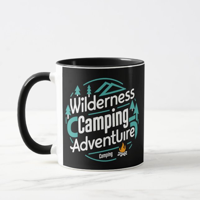 Wilderness Camping Adventure, summer Camp  Mug (Left)