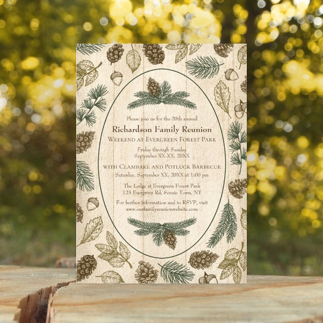 Wilderness Camping Family Reunion Jamboree BBQ Invitation (Creator Uploaded)