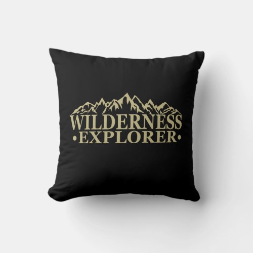 Wilderness explorer mountain landscape nature throw pillow