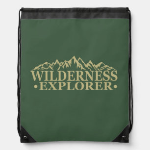 Wilderness explorer outdoor hiking hikers hike drawstring bag