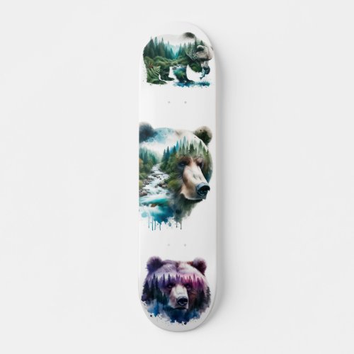 Wilderness Grizzly Bears Skateboard