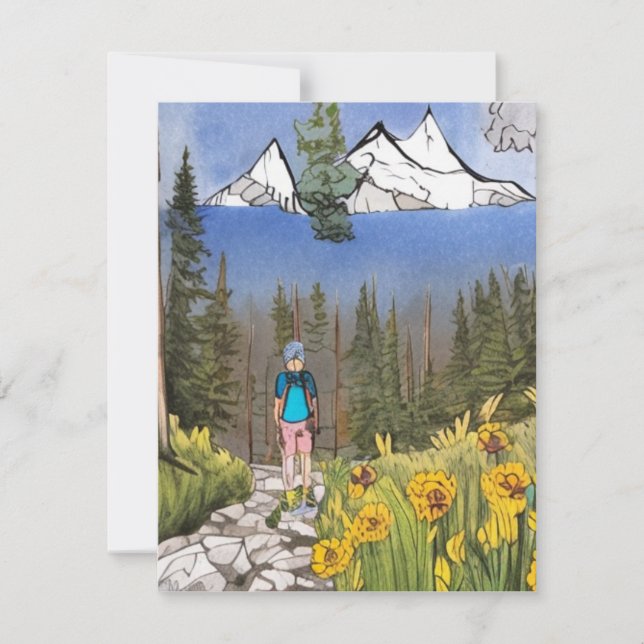 Wilderness Hike Note Card (Front)
