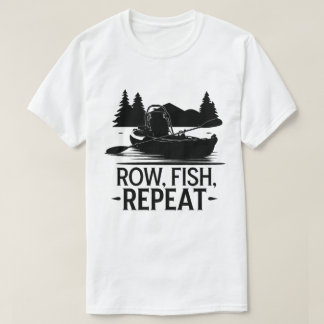 Wilderness Kayak Rowing and Fishing Adventure T-Shirt