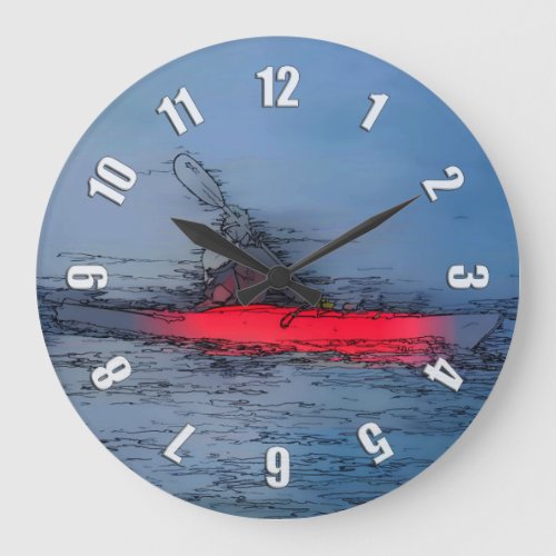 Wilderness Kayaker Large Clock