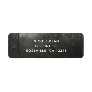 Wilderness Lake Pine Trees Forest & Wood Wedding Label