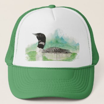 Wilderness Loon Cap by countrymousestudio at Zazzle