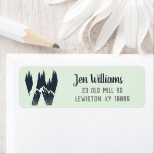 Wilderness Monogram 'W' Return Address Label