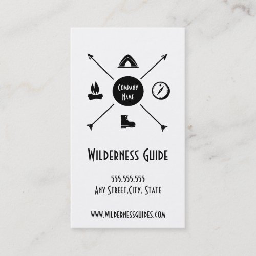 Wilderness Outdoor Guide Business Card