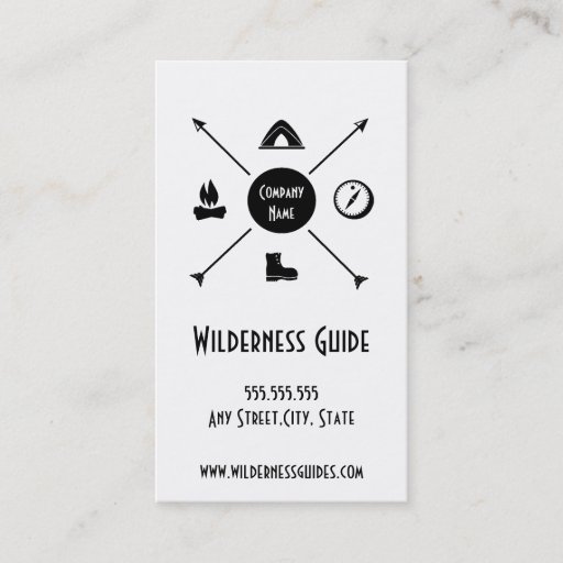 Customizable Wilderness Outdoor Guide Business Card