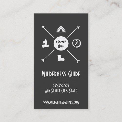 Wilderness Outdoor Guide Business Card