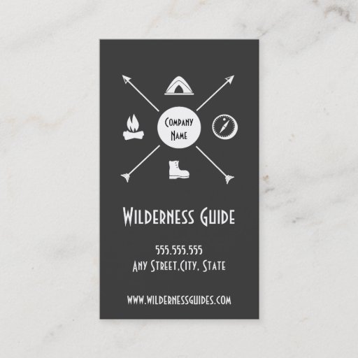 Customizable Wilderness Outdoor Guide Business Card
