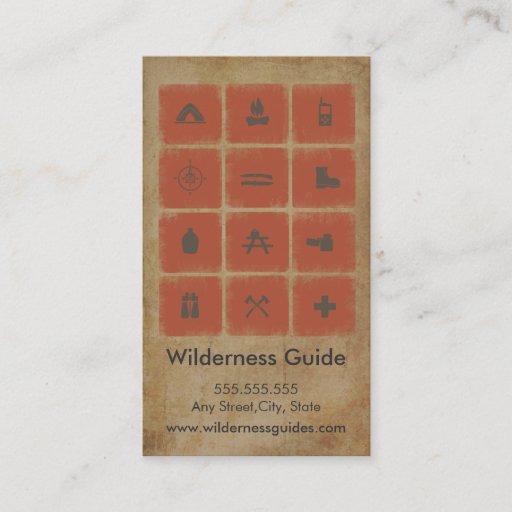 Customizable Wilderness Outdoor Guide Business Card