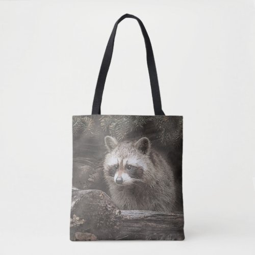 Wilderness Raccoon Fall Tote Bag
