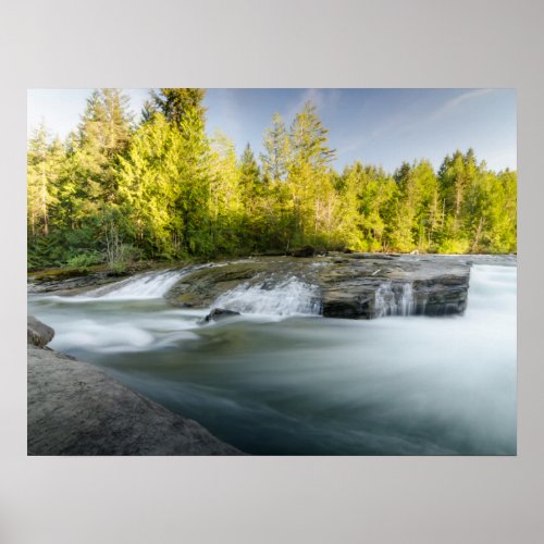 Wilderness River and Waterfall Poster