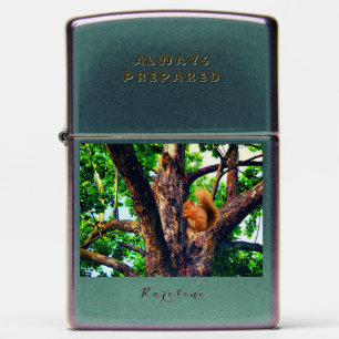 Wilderness Squirrel (w/ Name or Intials) Zippo Lighter