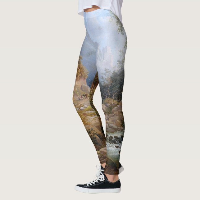 Wilderness Stream Forest All Over Print Leggings (Left)