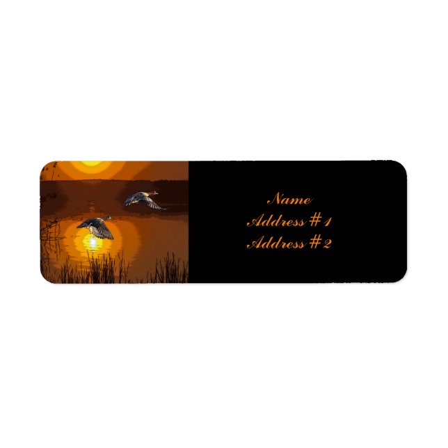 Wilderness Sunset Duck Label (Front)