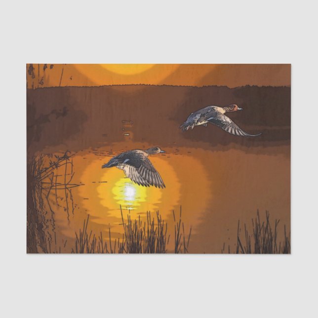 Wilderness Sunset Duck Tissue Paper (Front)