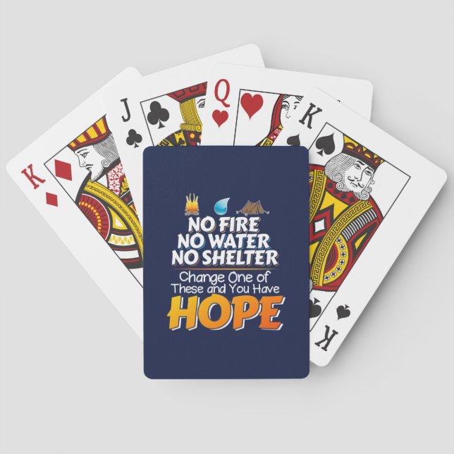 Wilderness Survival Rules - Always Have Hope Poker Cards (Back)