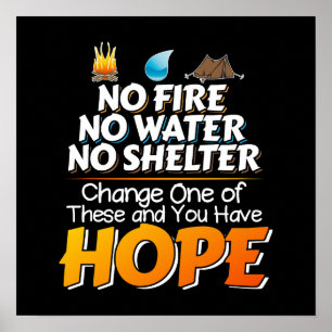 Wilderness Survival Rules - Always Have Hope Poster