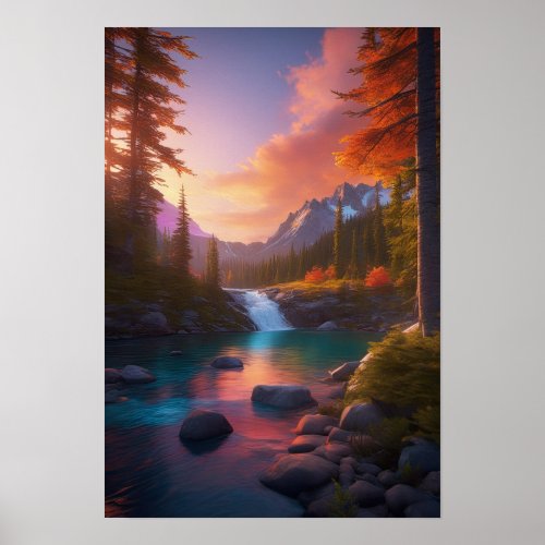 Wilderness Symphony Charming Sunset Poster