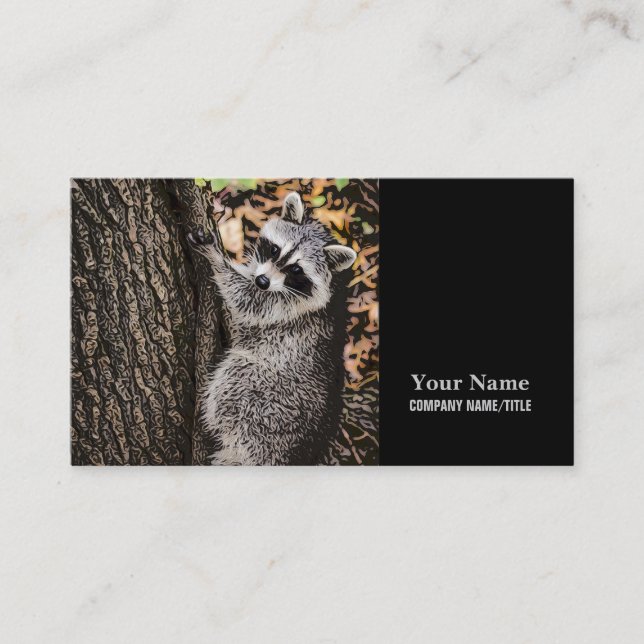 Wilderness Wild Raccoon Business Card (Front)