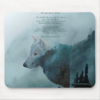 Wilderness Wolf & Eco Poem Mouse Pad