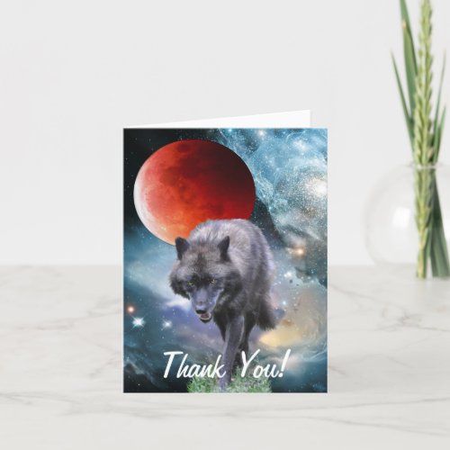 WILDERNESS WOLF  Poem Thank You Card