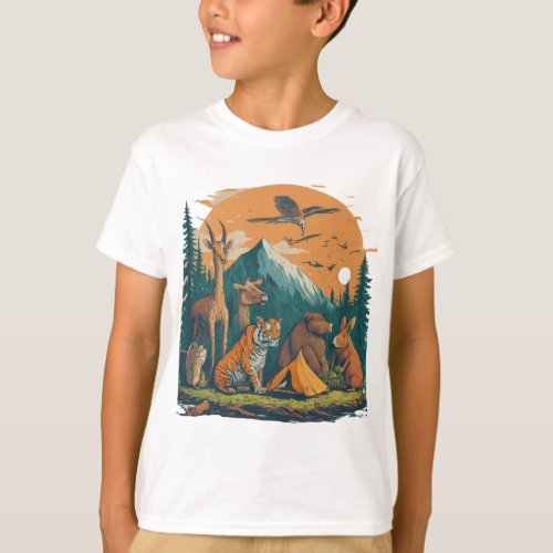 Wilderness Wonders Camping Critters Collection T_Shirt