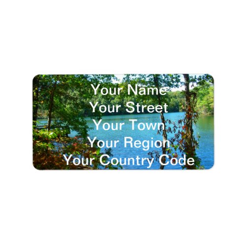 Wilderness Wooded Lake Label