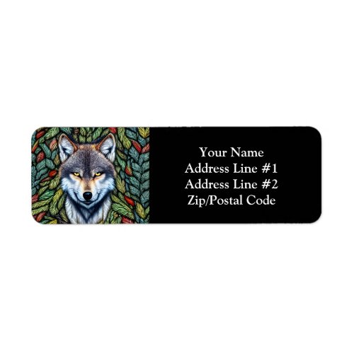 Wilderness Woodland Predator Wolf Label