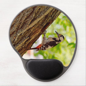 Wilderness Woodpecker Tree Trunk Fine Art Gel Mouse Pad