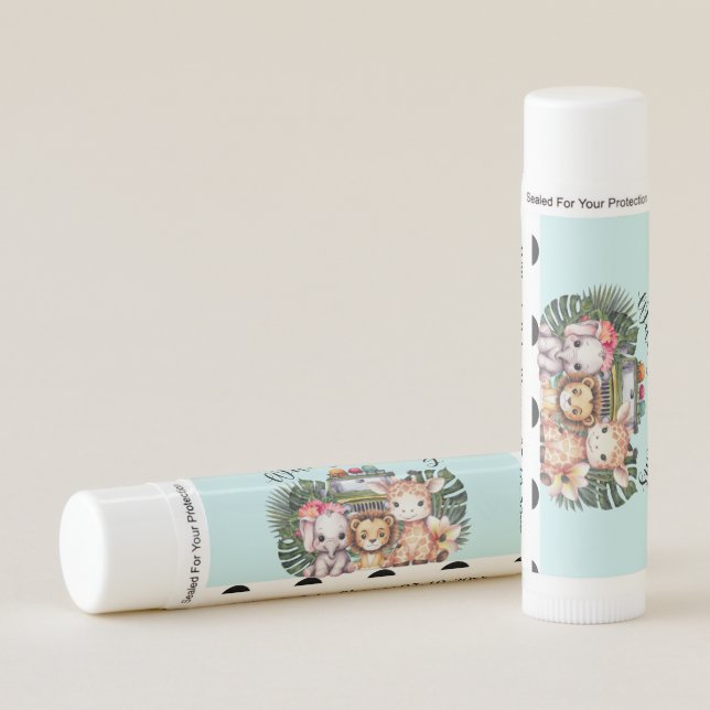 Wildest Dreams Safari Baby Shower Party Favor Lip Balm (Front)