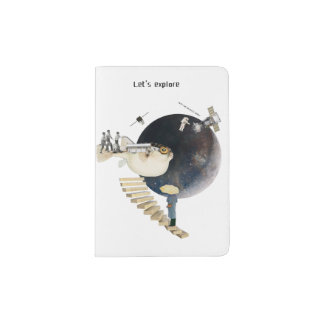 Wildest Orbit Collage Art Passport Holder
