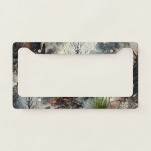 Wildfire Aftermath Artistic License Plate Frame