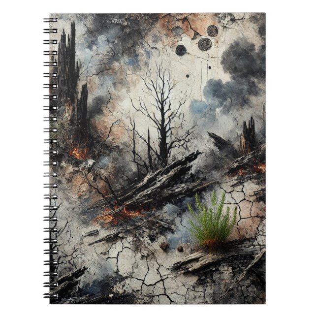 Wildfire Aftermath Artistic Spiral Notebook (Front)