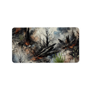 Wildfire Aftermath Return Address Label