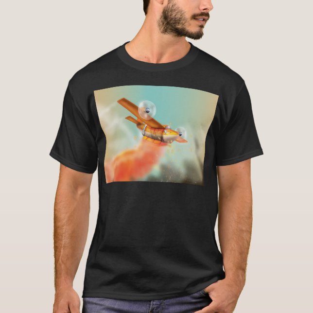 Wildfire fire-plane Aerial firefighting T-Shirt (Front)