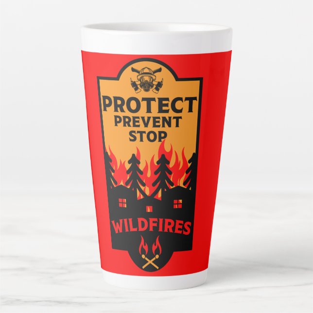 Wildfire Prevention Latte Mug (Front)