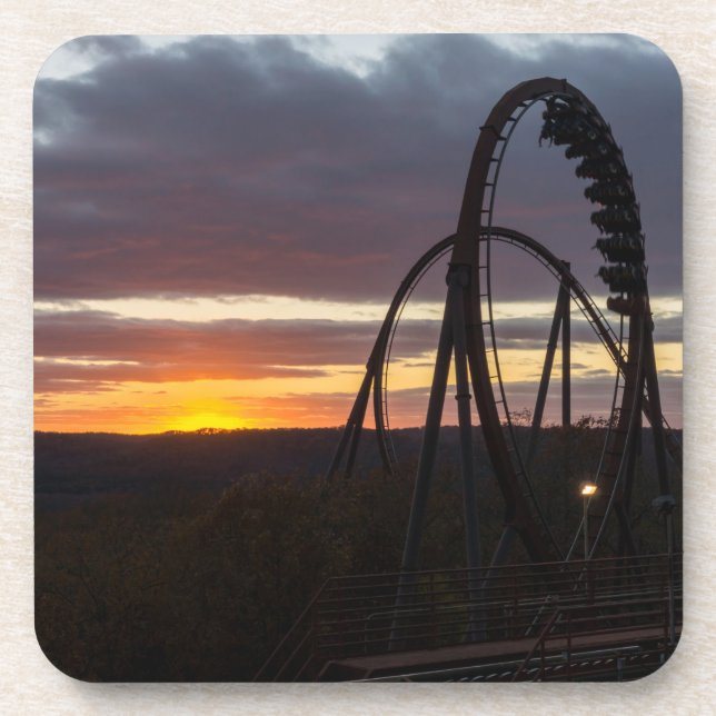 Wildfire Sunset Beverage Coaster (Front)