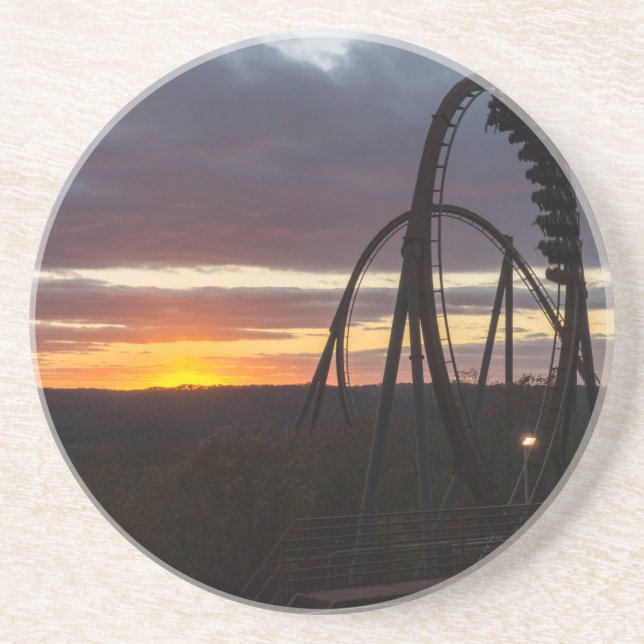 Wildfire Sunset Drink Coaster (Front)