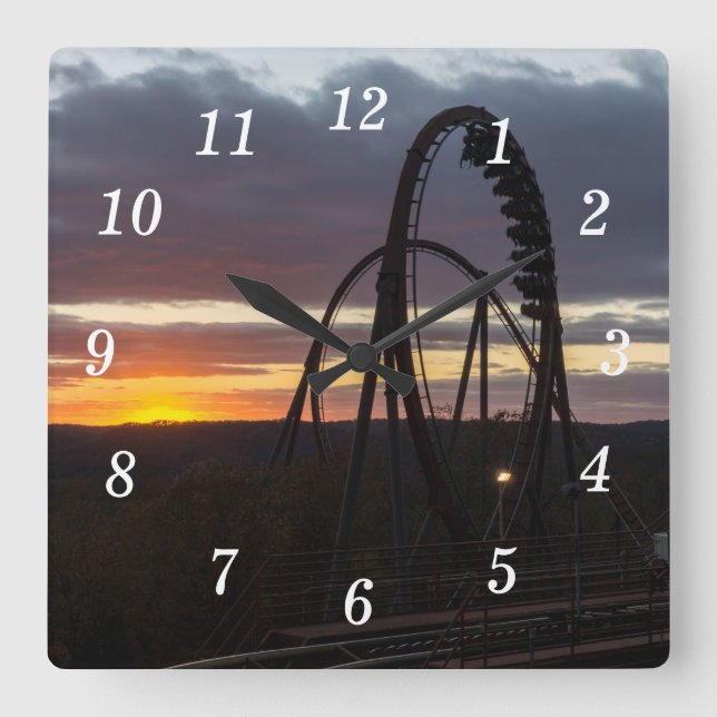 Wildfire Sunset Wall Clock (Front)