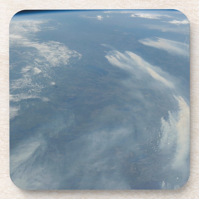 Wildfires Southeast Of James Bay In Quebec, Canada Beverage Coaster (Front)