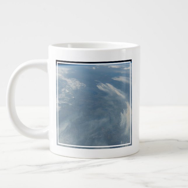 Wildfires Southeast Of James Bay In Quebec, Canada Giant Coffee Mug (Left)